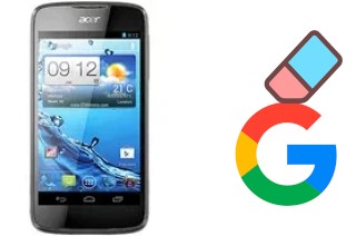 Come eliminare l'account Google su Acer Liquid Gallant E350