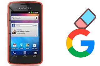 Come eliminare l'account Google su alcatel One Touch T'Pop