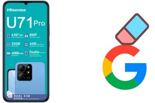 Come eliminare l'account Google su HiSense U71 Pro