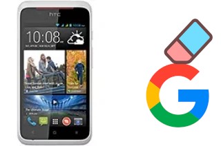 Come eliminare l'account Google su HTC Desire 210 dual sim