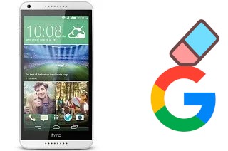 Come eliminare l'account Google su HTC Desire 816G dual sim