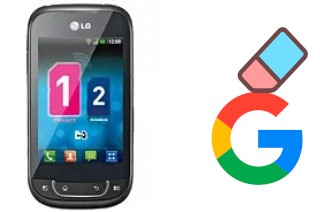 Come eliminare l'account Google su LG Optimus Net Dual