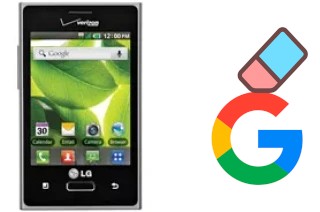 Come eliminare l'account Google su LG Optimus Zone VS410