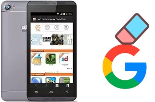 Come eliminare l'account Google su Micromax Canvas Fire 4 A107