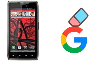 Come eliminare l'account Google su Motorola RAZR MAXX