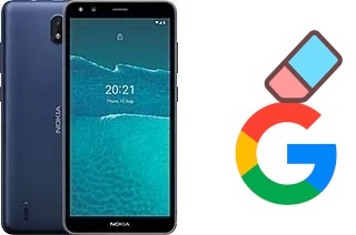 Come eliminare l'account Google su Nokia C1 2nd Edition