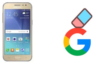 Come eliminare l'account Google su Samsung Galaxy J2 DTV