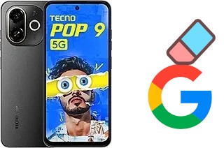 Come eliminare l'account Google su Tecno Pop 9