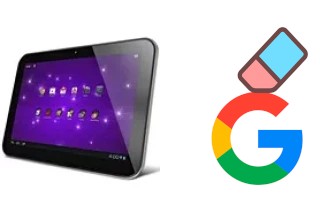 Come eliminare l'account Google su Toshiba Excite 10 SE