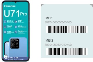 Come vedere il codice IMEI su U71 Pro