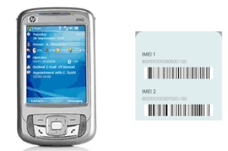 Come vedere il codice IMEI su iPAQ rw6815