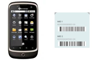 Come vedere il codice IMEI su Micromax A70