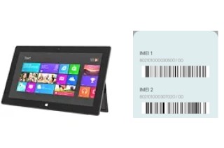 Come vedere il codice IMEI su Surface