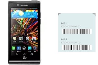 Come vedere il codice IMEI su RAZR V XT889