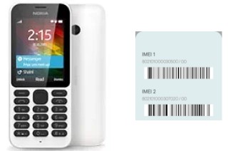 Come vedere il codice IMEI su Nokia 215