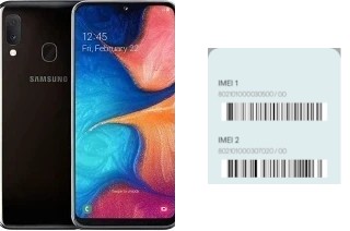 Come vedere il codice IMEI su Galaxy A20e