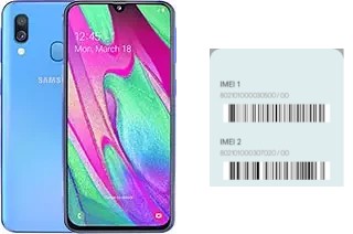 Come vedere il codice IMEI su Galaxy A40