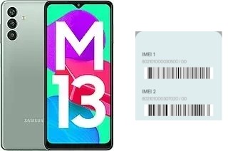 Come vedere il codice IMEI su Galaxy M13 (India)