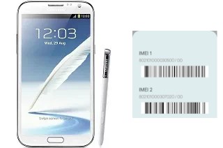 Come vedere il codice IMEI su Galaxy Note II N7100