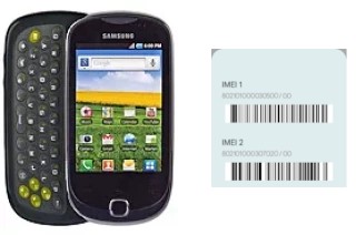 Come vedere il codice IMEI su Galaxy Q T589R