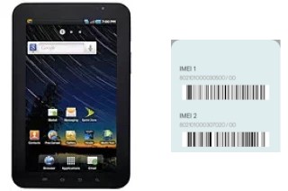 Come vedere il codice IMEI su Galaxy Tab CDMA P100