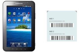 Come vedere il codice IMEI su P1000 Galaxy Tab