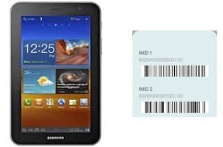 Come vedere il codice IMEI su P6200 Galaxy Tab 7.0 Plus