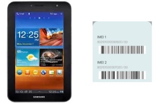 Come vedere il codice IMEI su P6210 Galaxy Tab 7.0 Plus