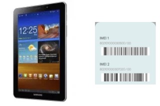 Come vedere il codice IMEI su P6800 Galaxy Tab 7.7