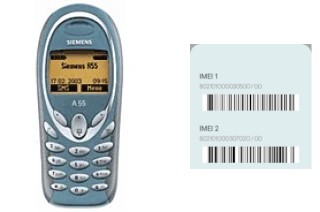 Come vedere il codice IMEI su Siemens A55