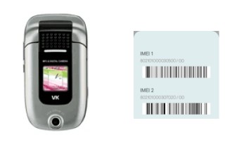 Come vedere il codice IMEI su VK3100