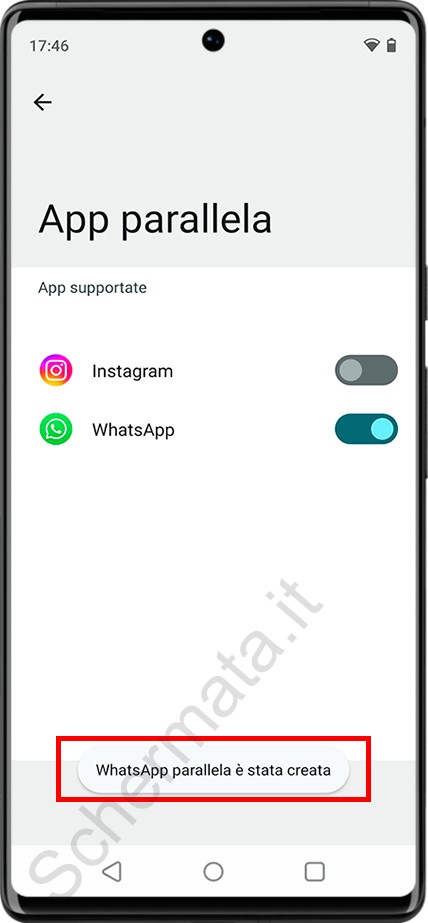 App parallela è stata creata