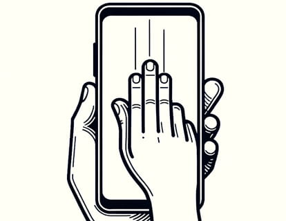 Screenshot con tre dita su Android