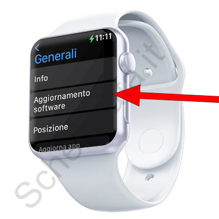 Aggiornamento del software dell'Apple Watch