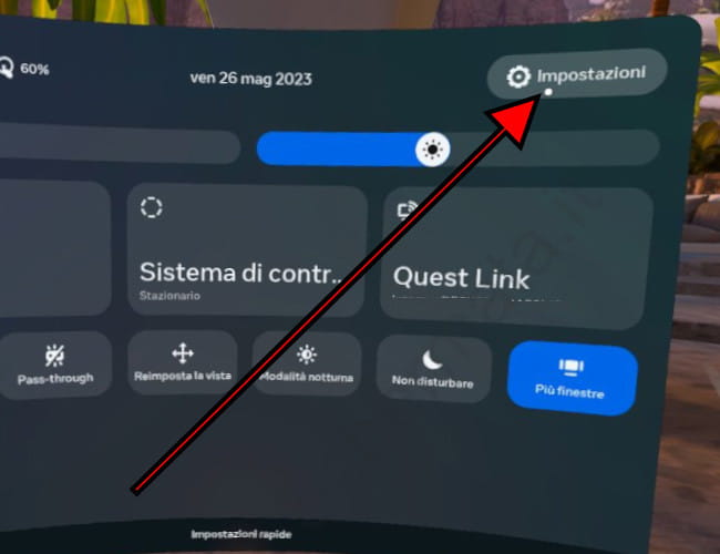 Configurazione rapida di Oculus