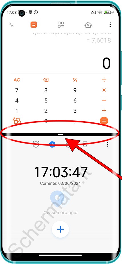 Barra divisoria per schermo diviso Xiaomi