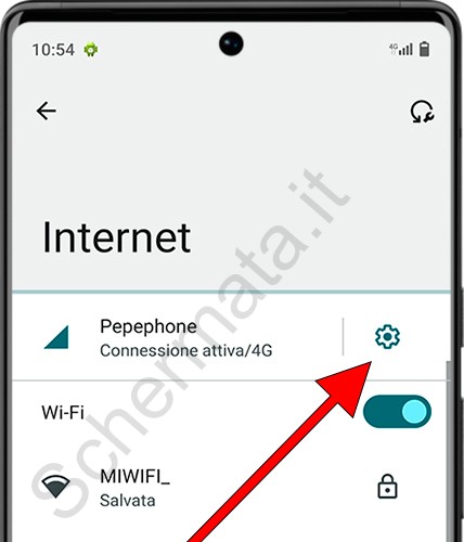 Impostazioni della connessione mobile Android