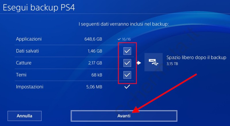 Dati di backup