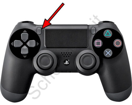 Pulsante di condivisione del controller PS4