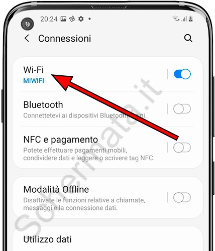 Connessioni WiFi su Samsung
