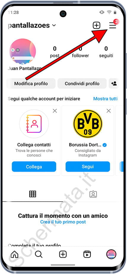 Impostazioni dell'account Instagram