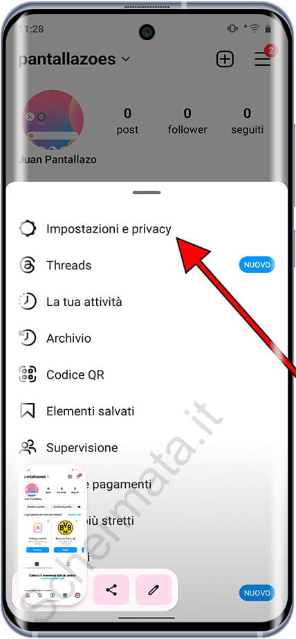 Impostazioni e privacy Instagram