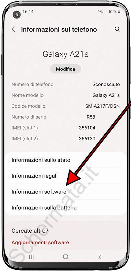 Informazioni sul software Samsung