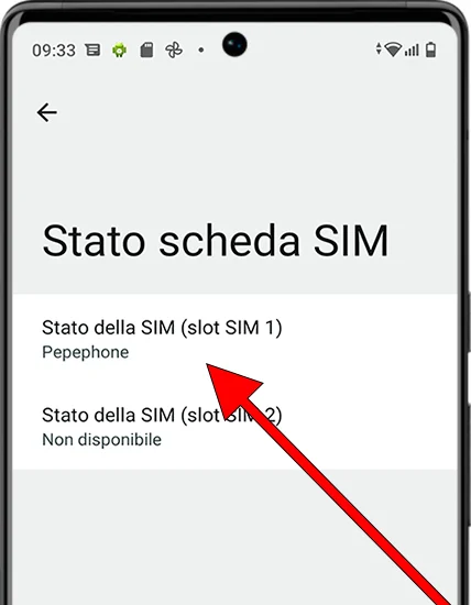 Stato della carta SIM Android
