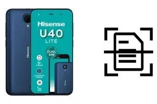 Come scannerizzare su un HiSense U40 Lite