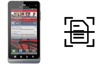 Come scannerizzare su un Motorola MILESTONE 3 XT860