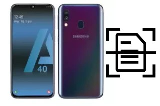 Come scannerizzare su un Samsung Galaxy A40s