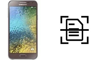 Come scannerizzare su un Samsung Galaxy E5