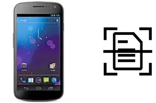 Come scannerizzare su un Samsung Galaxy Nexus I9250M