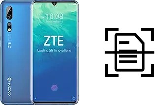 Come scannerizzare su un ZTE Axon 10 Pro 5G